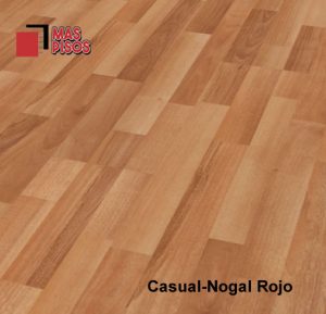 Piso laminado 7mm marca terza , duela laminada 7mm, color casual nogal rojo